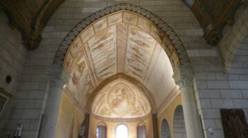 Lignieres Kirche mit Fresken