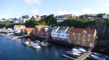 Haugesund Hafenpromenade am Smedasund