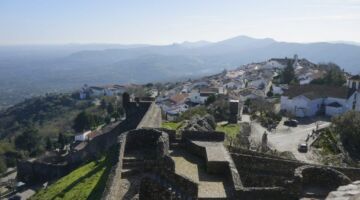 Marvão Dorf und Blick nach Spanien