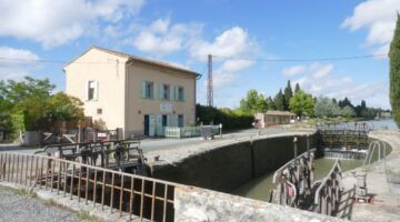 Canal du Midi Schleuse Homps