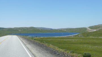 Fahrt zum Slettnes Fyr Slettfjellet