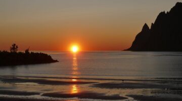 Ersfjordstranda Sonnenuntergang